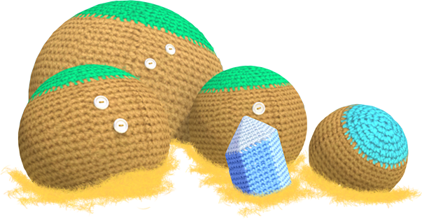 A Treasure Trove Of Clever Handicraft Stages Are Ready - Yoshi's Woolly World Yarn Ball (603x313), Png Download