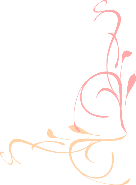 Peach Clipart Frame - Swirls Png (438x595), Png Download