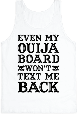 Even My Ouija Board Won't Text Me Back Tank Top - 3drose The Beach Words With Sea Life, Wall Clock, 10 (484x484), Png Download