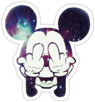 By Pirruswag - Mickey Mouse With Middle Finger (358x360), Png Download