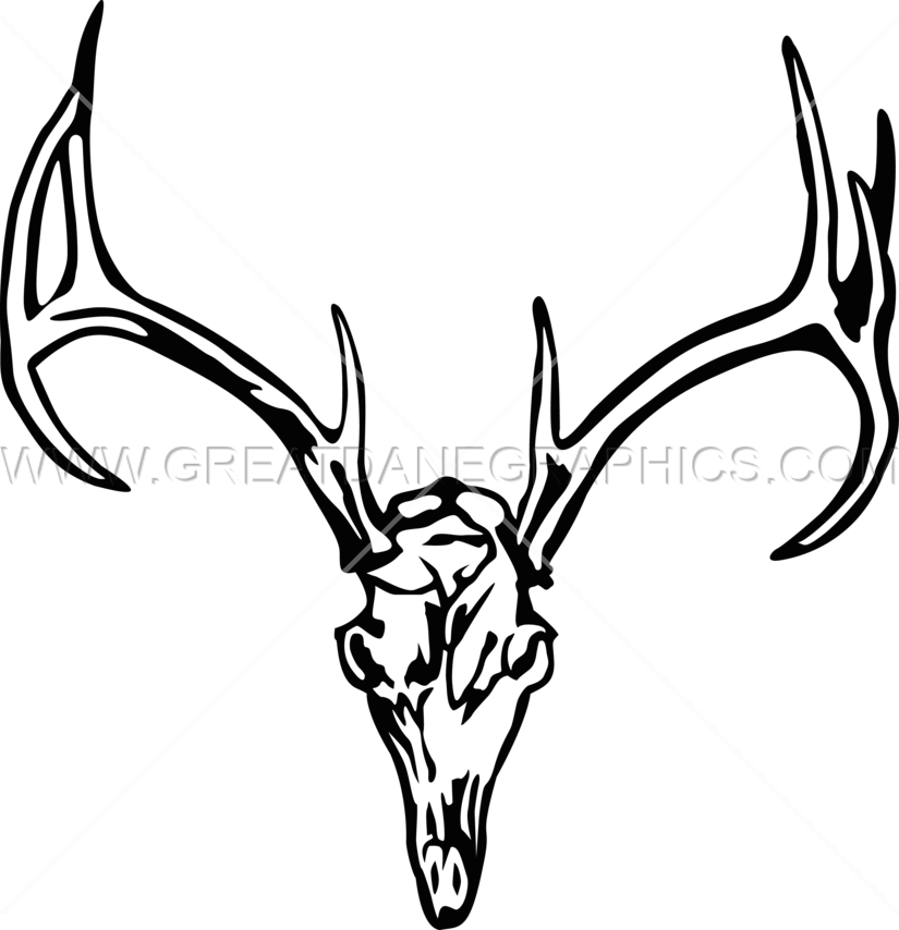 Deer Skull Charge Production Ready Artwork For T Shirt - Deer (825x854), Png Download
