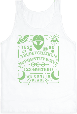 Occult Alien Ouija Board Tank Top - Baseball (484x484), Png Download