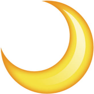 Moon Emoji Emojis Yellow Tumblr Photography Aesthetic - Crescent (1024x1024), Png Download