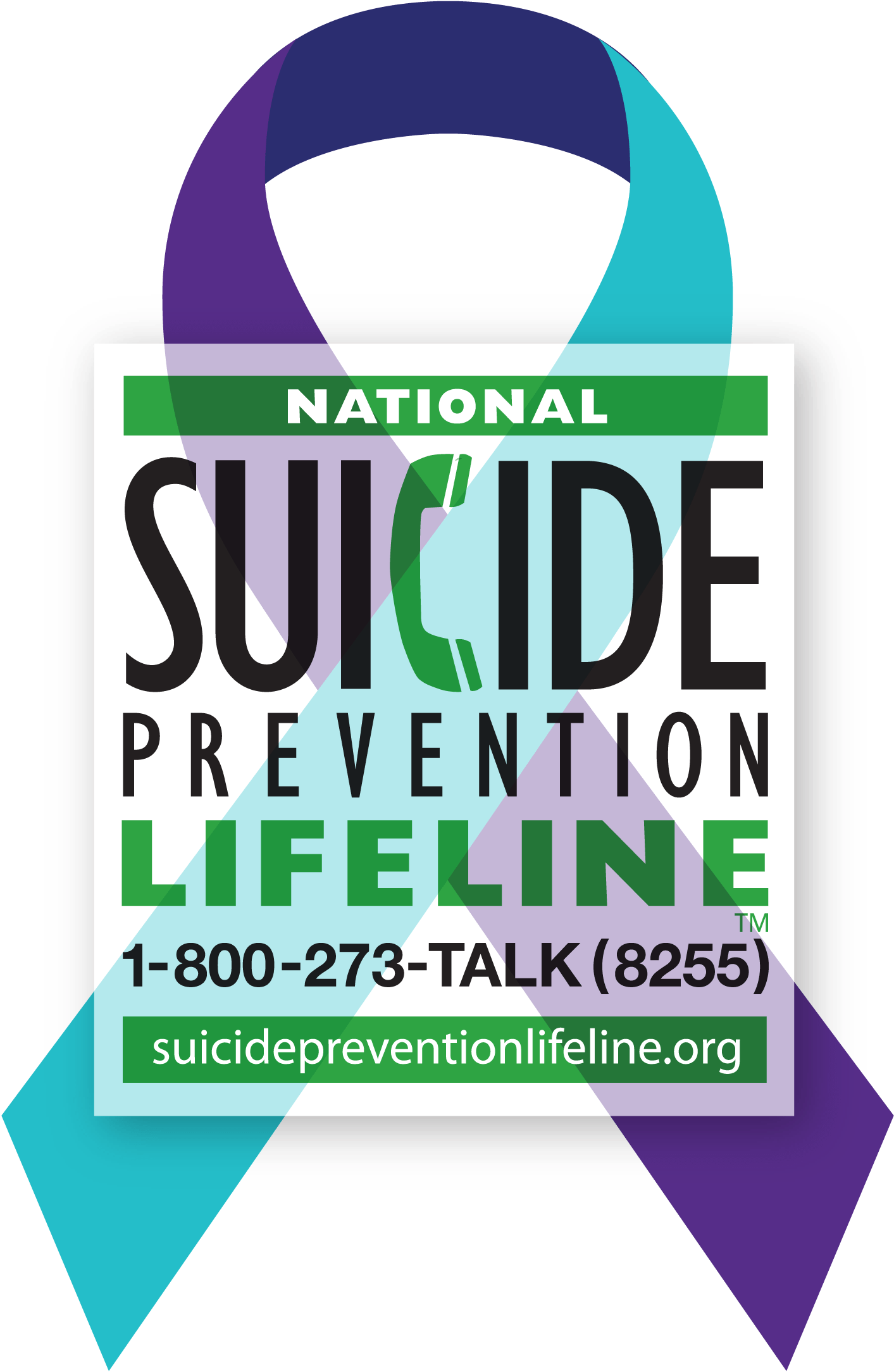 Suicide Prevention Lifeline Ribbon - National Suicide Prevention Week 2017 (1518x2244), Png Download