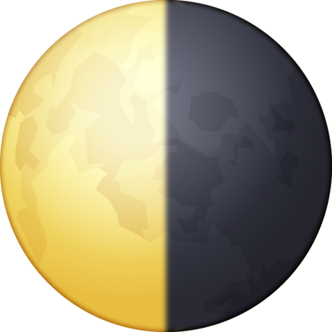 Download Last Quarter Moon Emoji Png - Last Quarter Moon Emoji (480x480), Png Download