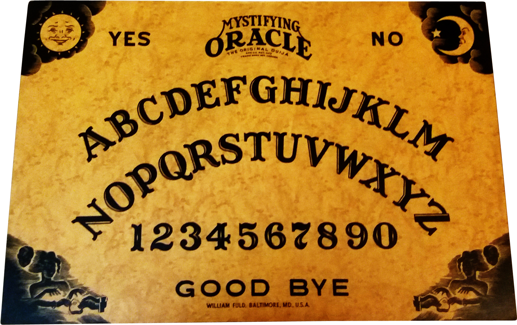 Vintage Ouija Board Game Circa 1938 Www - Ouija Board (1808x1808), Png Download