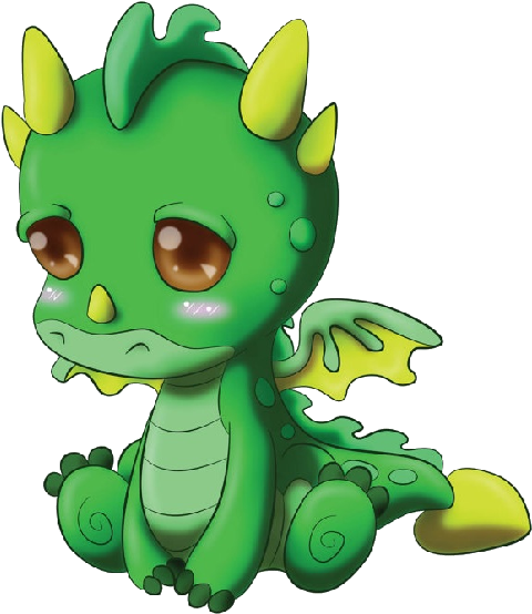 Dragon Tattoos Clipart Transparent Background - Cute Dragon Clip Art (600x600), Png Download