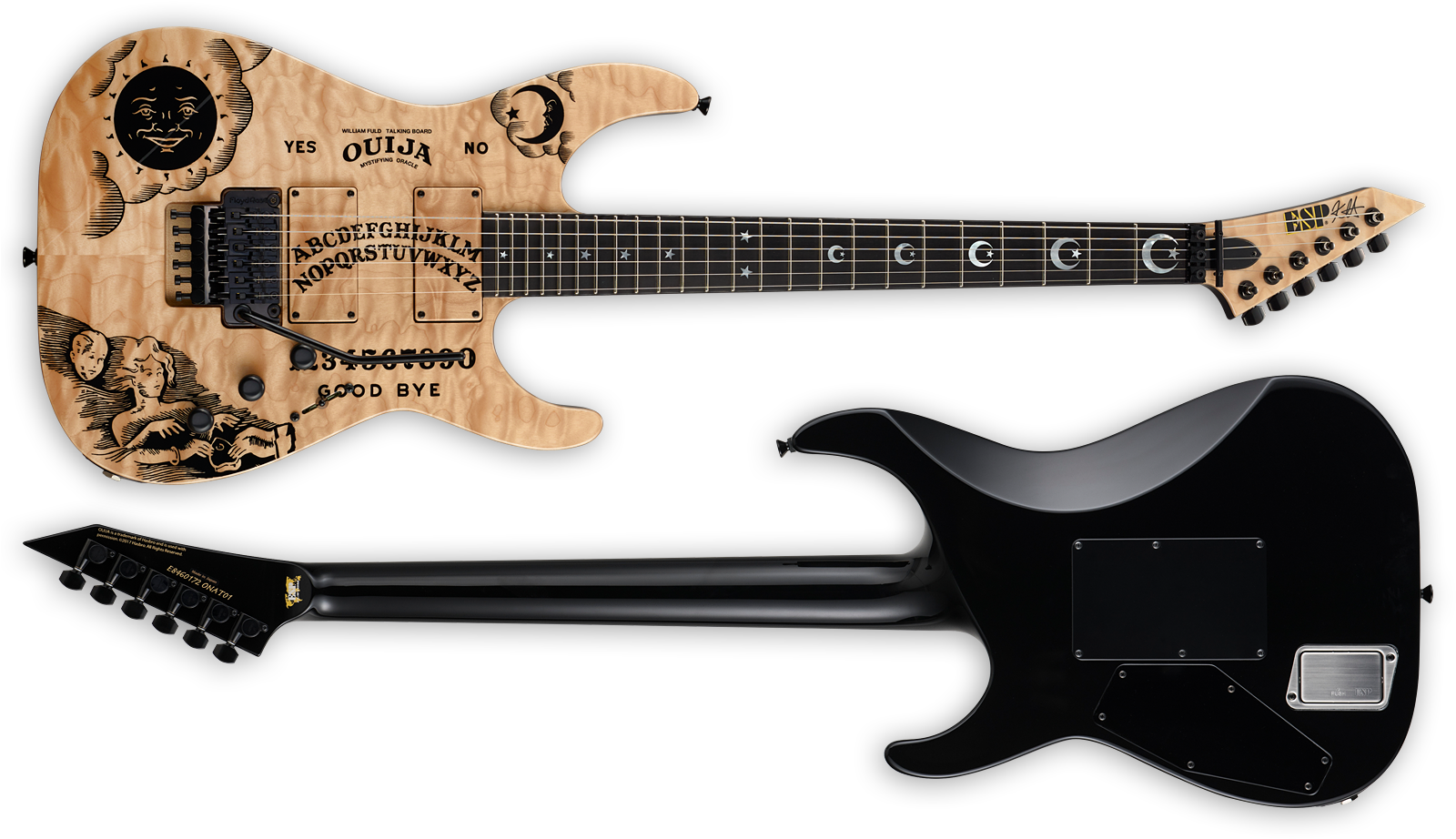 Guitar Esp Ouija Natural (1600x944), Png Download