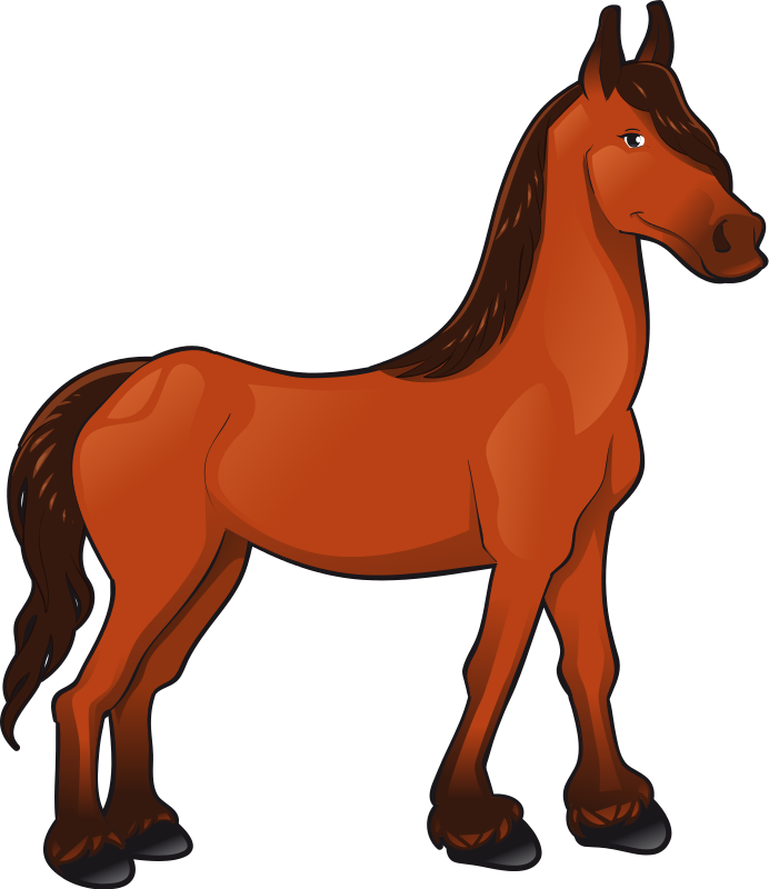 Pony Clipart Cute Animal - Horse Clipart Png (692x800), Png Download