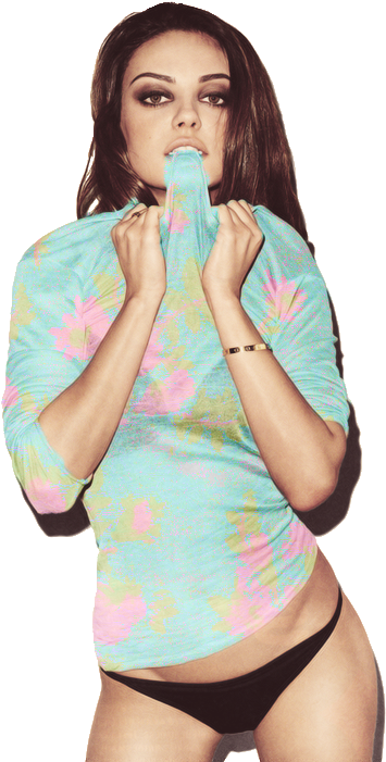 Mila Kunis - Brown Eyed White Girls Hot (500x700), Png Download