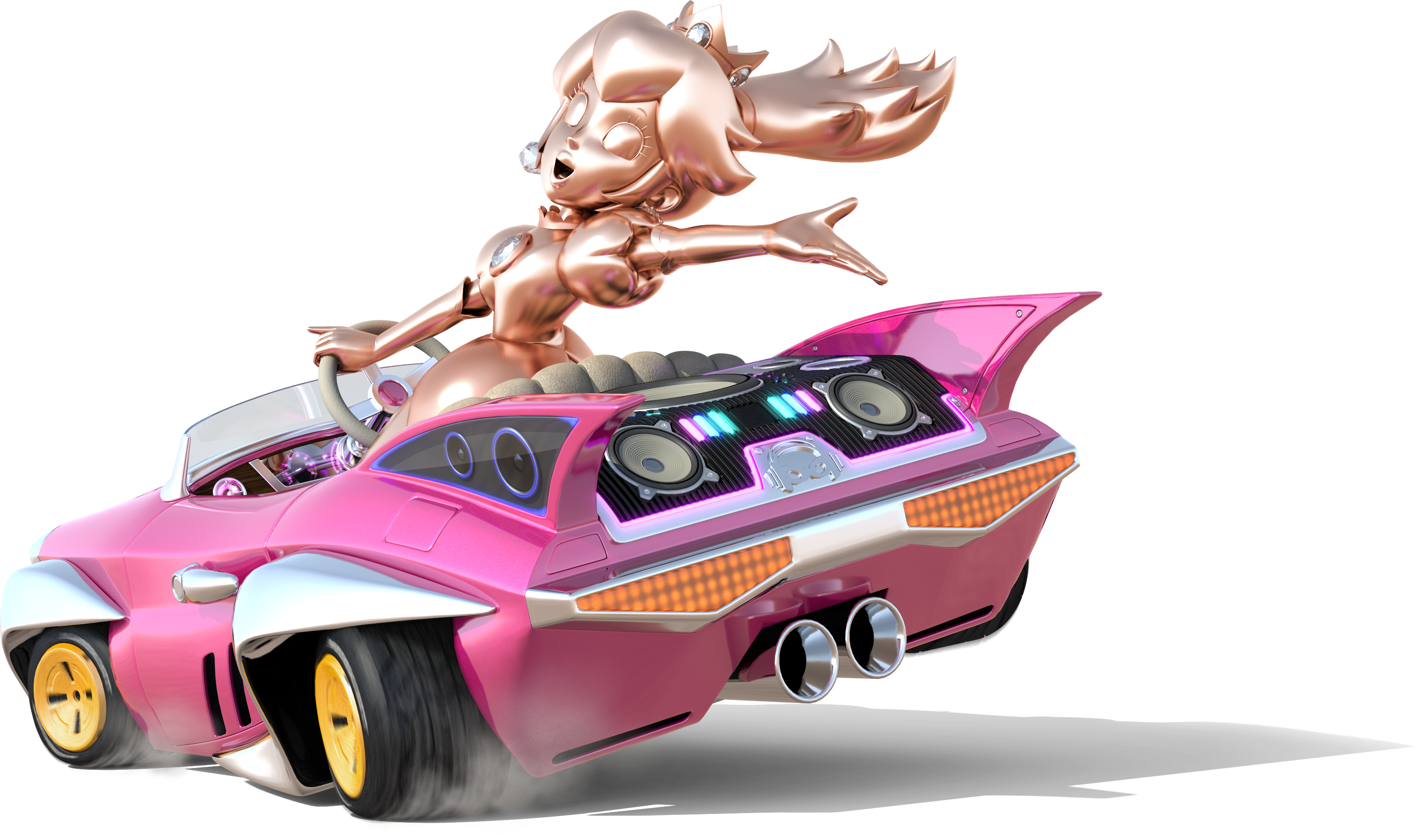 Pink Metal Peach (3262x1937), Png Download