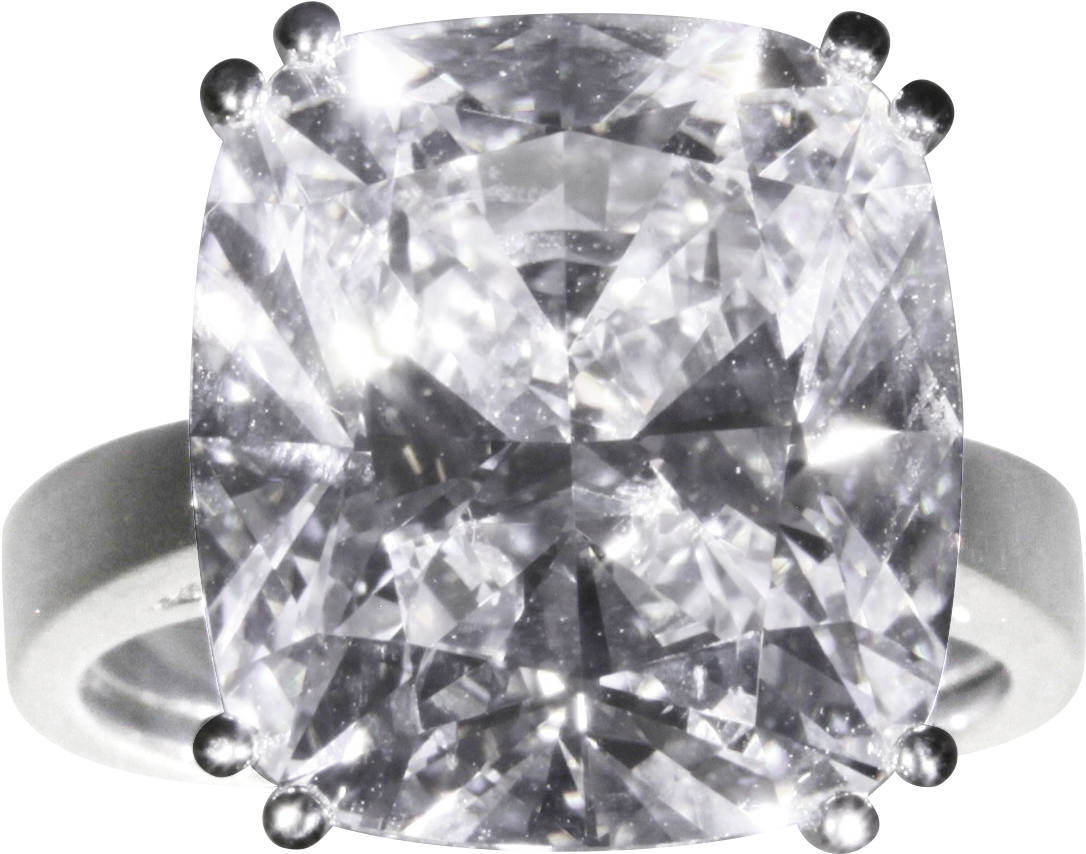 Cushion Cut Diamond Ring - Engagement Ring (1147x1147), Png Download