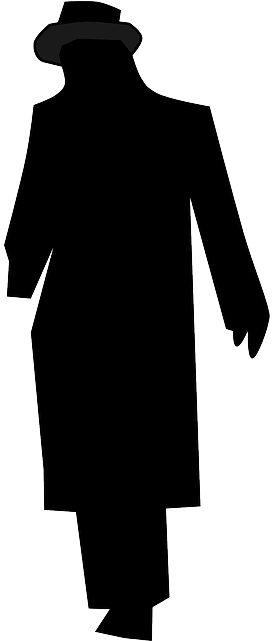 Silhouette Of A Man Walking Away (246x593), Png Download