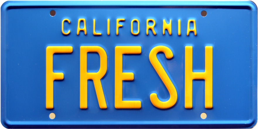 Fresh Prop Plate Movie Memorabilia From The Fresh Prince - Fresh License Plate (1024x585), Png Download