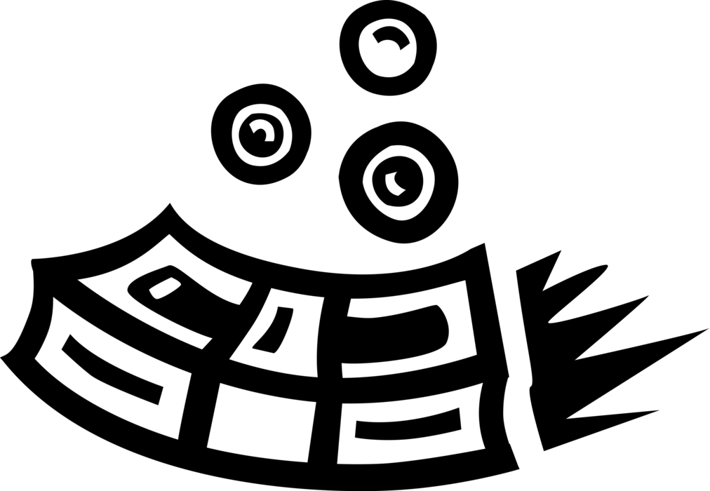 Vector Illustration Of Cash Dollar Bill Paper Money - Banknote (1012x700), Png Download