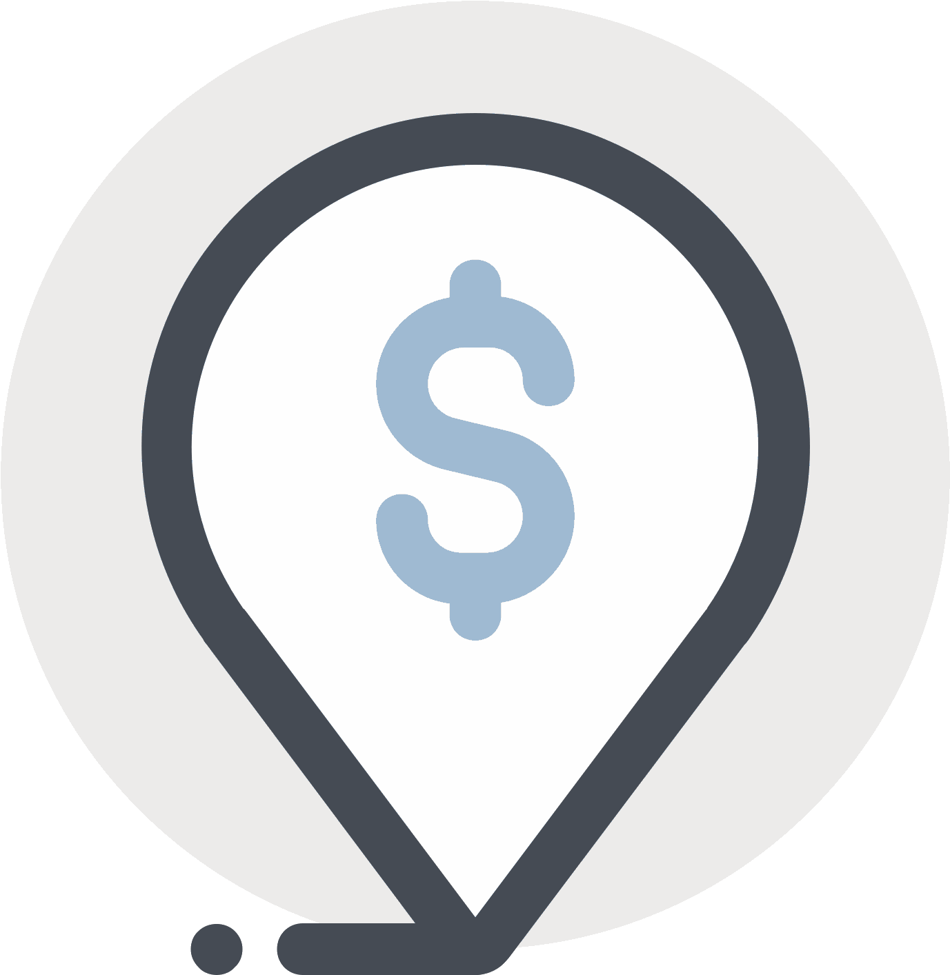 Dollar Place Marker Icon - Portable Network Graphics (1600x1600), Png Download