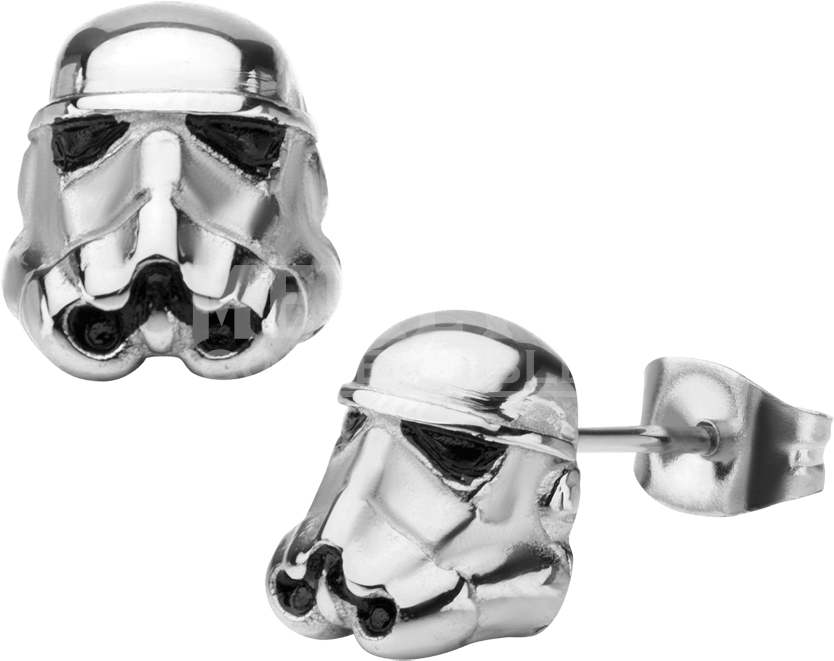 Star Wars 3-d Stormtrooper Stud Earrings (850x850), Png Download