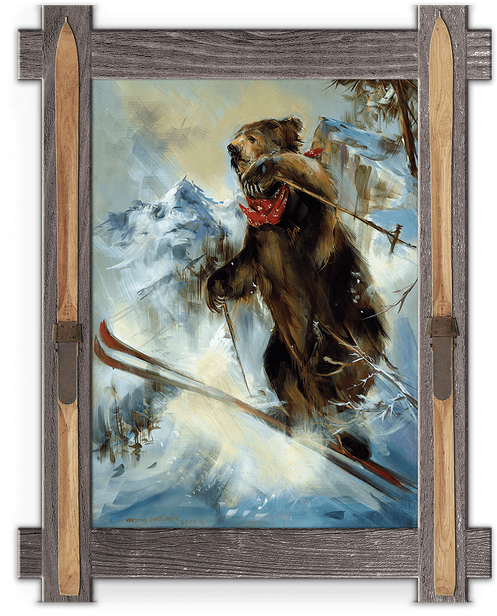 The Big Jump Framed Art - Ski Patrol Framed Wall Art (730x730), Png Download