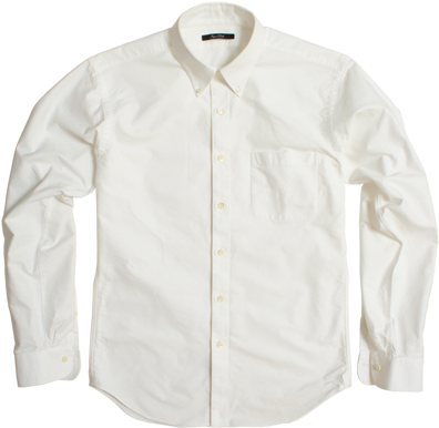 White Heavy Oxford Cloth Men's Dress Shirt - The North Face (405x495), Png Download