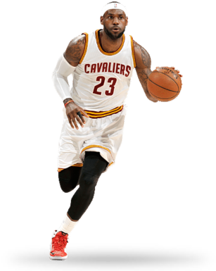 Psd Detail - Lebron James Full Body Cavs (328x400), Png Download