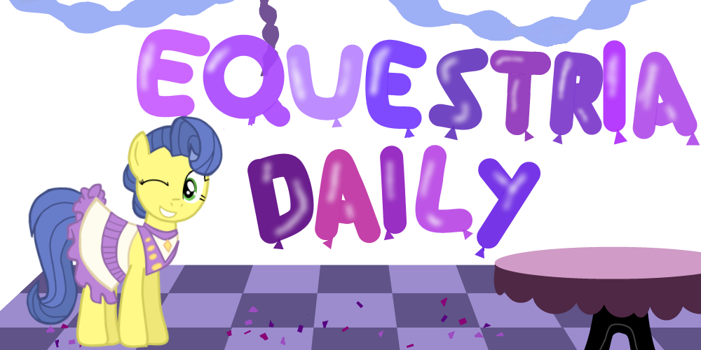 Punksweet, Balloon, Banner, Confetti, Equestria Daily, - Illustration (1000x500), Png Download