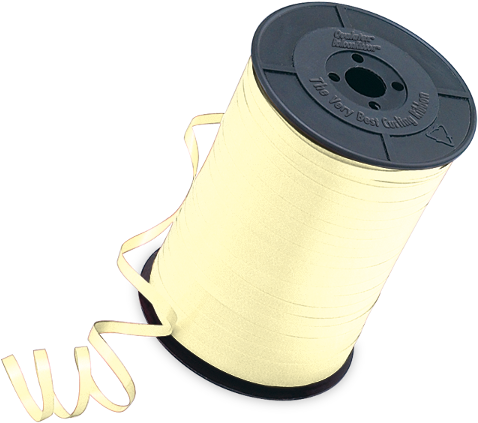 Pearl Ivory Curling Ribbon - Qualatex Qualatex 3/16" Curling Ribbon White (600x600), Png Download