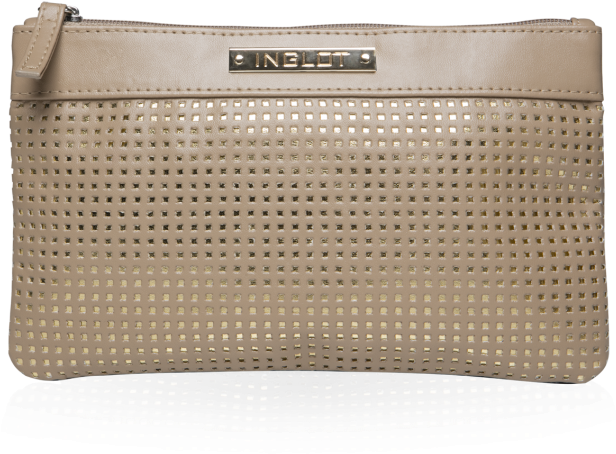 Cosmetic Bag Beige &amp - Kosmetyczka Do Torebki Złota (900x900), Png Download