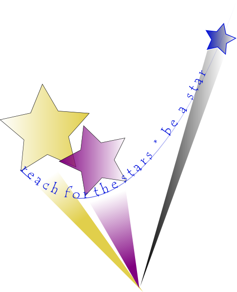 Reach Clipart Stars - Reach For The Star Clipart (486x598), Png Download