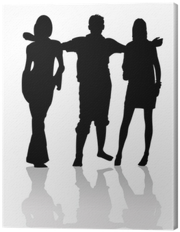 Silueta Amigos (400x400), Png Download