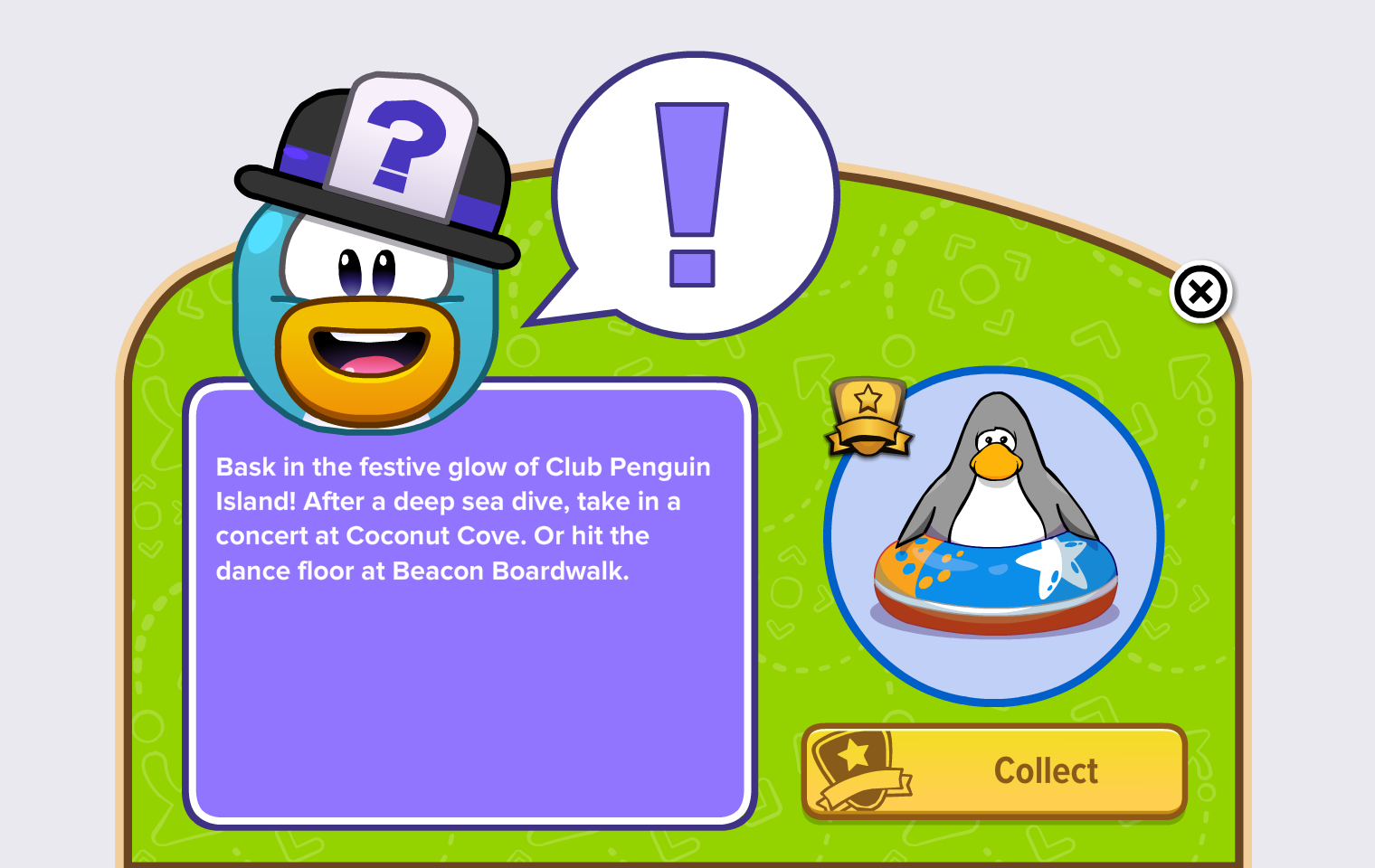 Club Penguin Island Party Activities Collect - Lugar De Club Penguin (1520x960), Png Download