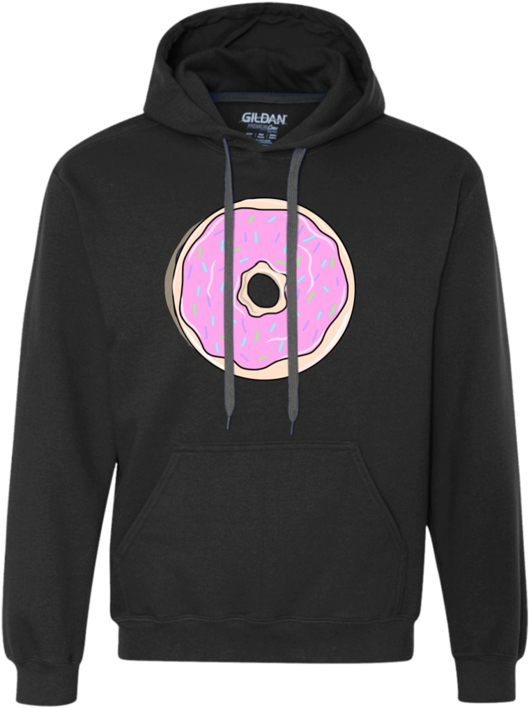 Our Tumblr Inspired Pink Donut Design Looks So Good - Black And Mint Green Hoodie (1024x1024), Png Download