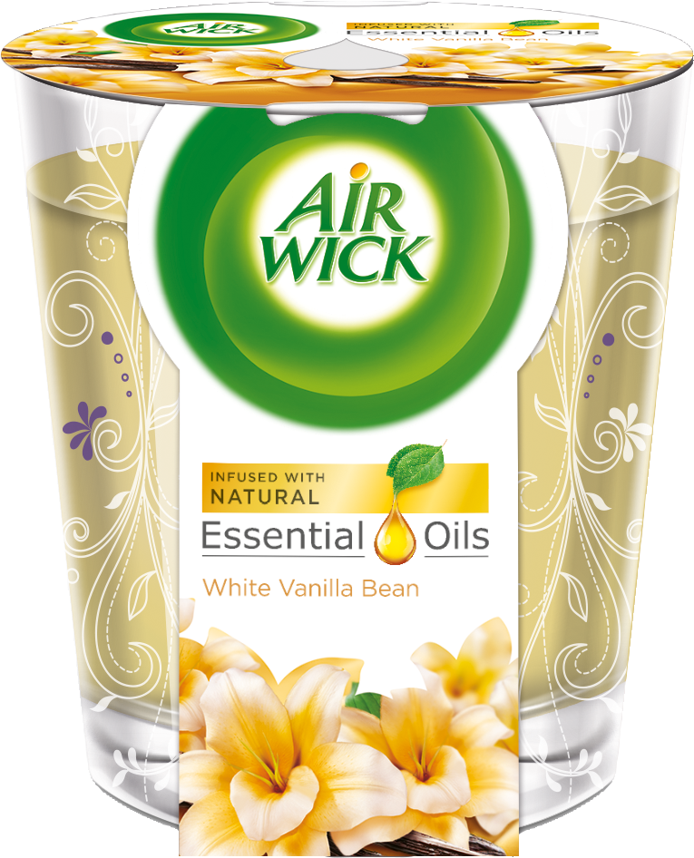 Air Wick Essential Oil Infusion Candle White Vanilla - Air Wick (765x946), Png Download