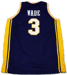 Dwayne Wade Vintage Marquette Basketball Jersey Shipping - Sports Jersey (498x337), Png Download