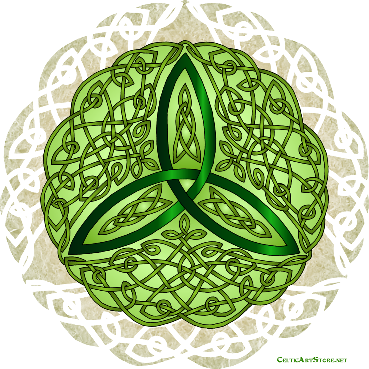 Celtic Art Trinity Mandalynth Laminated Card: Focus (1200x1200), Png Download