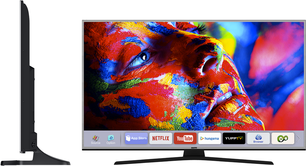 Sanyo 4k Uhd Tv - Sanyo 49 Inch 4k Smart Tv (1018x564), Png Download