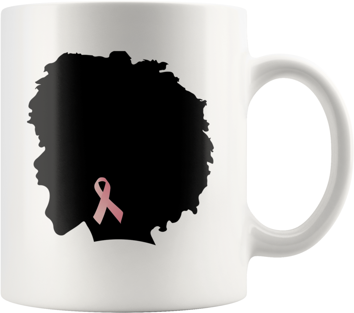 Breast Cancer Awareness Afro American Screaming - Beer Stein (1200x1200), Png Download