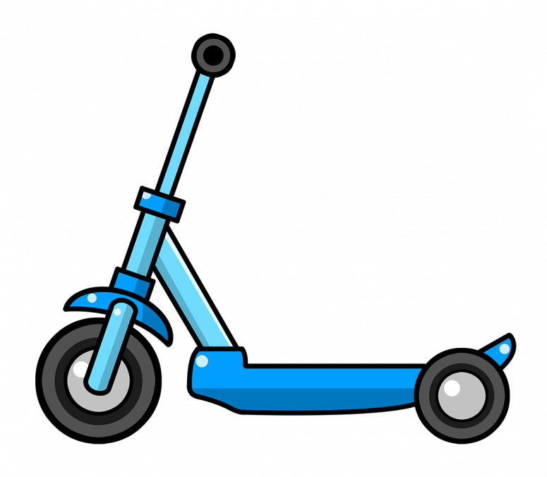 Razor Scooter Clipart 3 By Alison - Scooter Clipart (775x676), Png Download