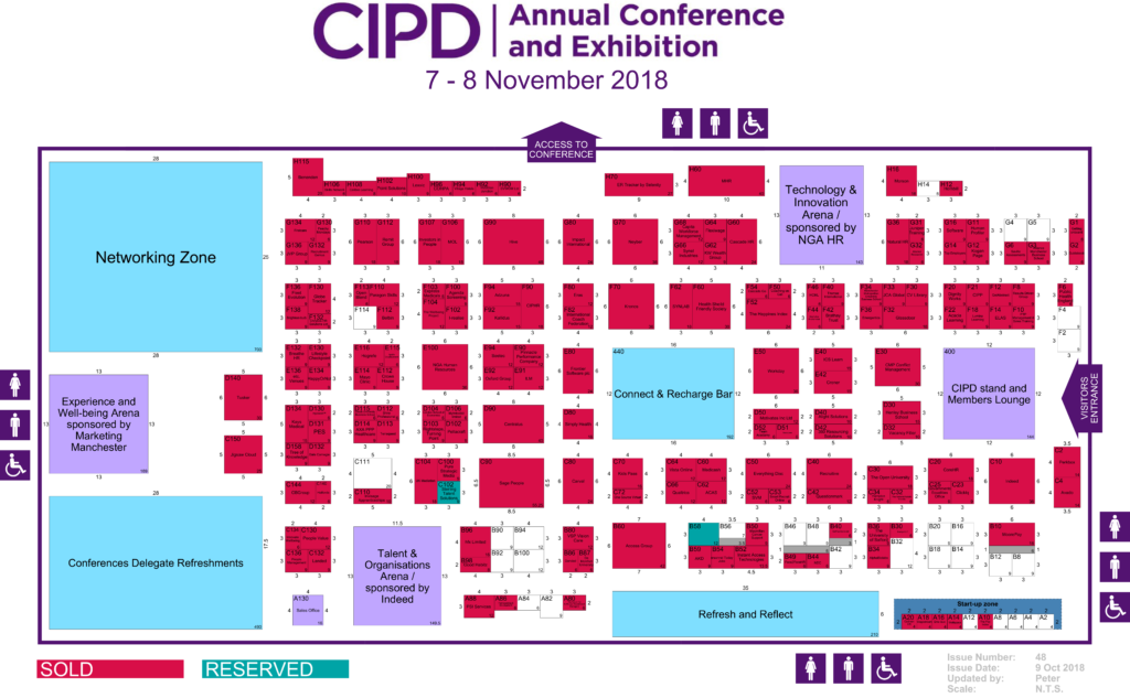 Cipd Annual Conference & Exhibition 2018 Floorplan - Exhibition (1024x633), Png Download