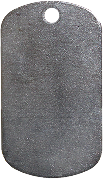 Tumble Finish Stainless Steel Military Style Gi Tag - Stainless Steel Tumble Finish (339x587), Png Download