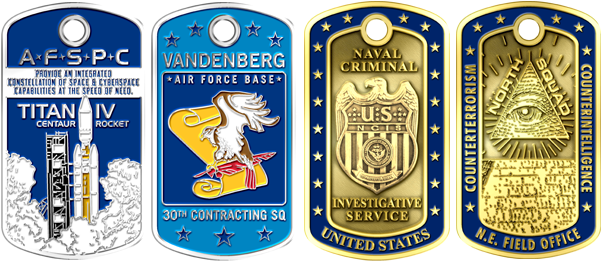 Dog Tags - Dog Tag Military Coins (600x274), Png Download