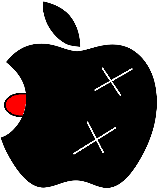 Dead Apple Logo - Apple (500x599), Png Download