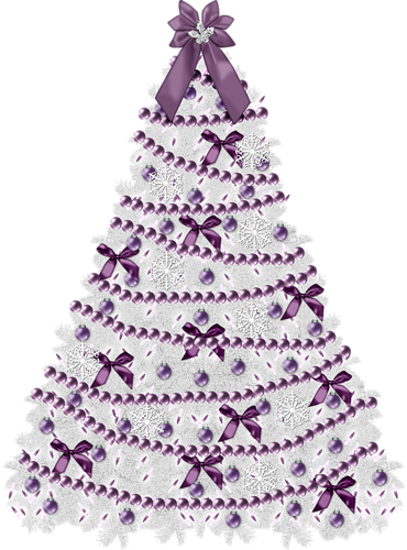 Purple Christmas Tree, Arbol De Navidad, Purple, Good - Purple Christmas Tree Png (370x500), Png Download