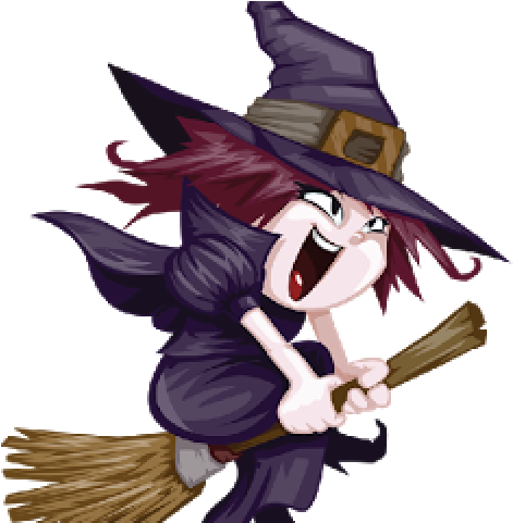 Cartoon Halloween Witches (640x480), Png Download