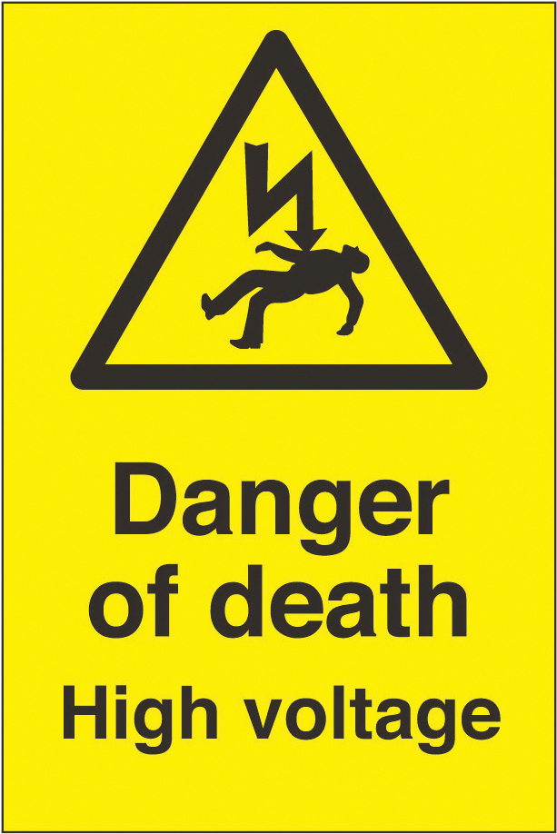 High Voltage Png - Danger Of Death Sign (700x1100), Png Download