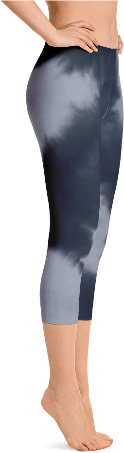 Stormy Sky Capri Leggings Leftview - Fire Mage Warlock Armor Costume Leggings (1000x1000), Png Download