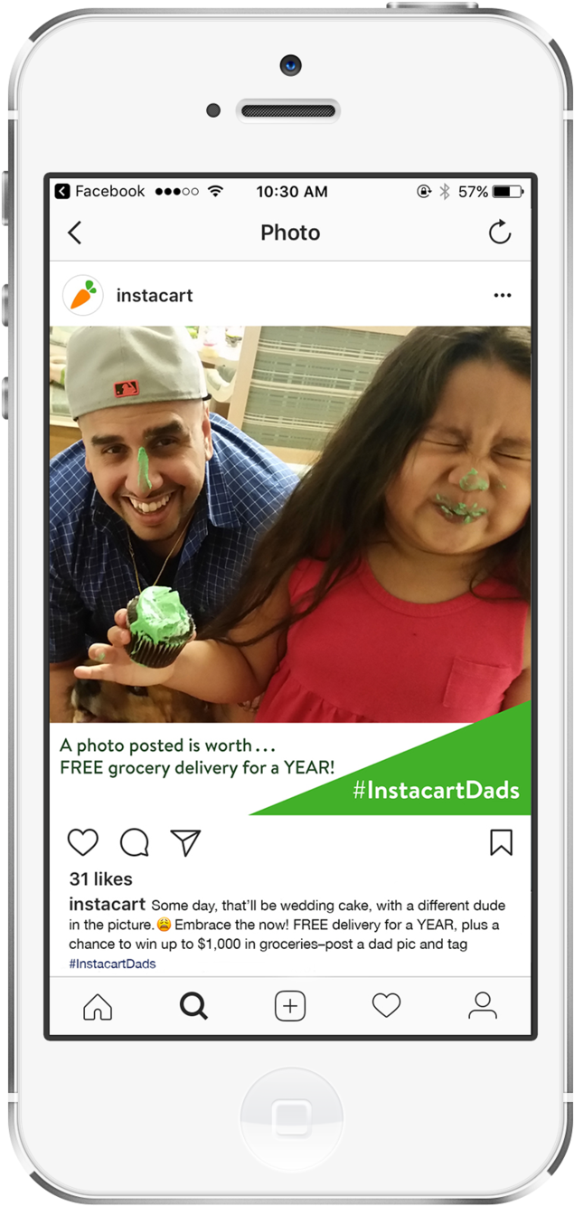 Instacartdads Shoppermockup (1000x1750), Png Download