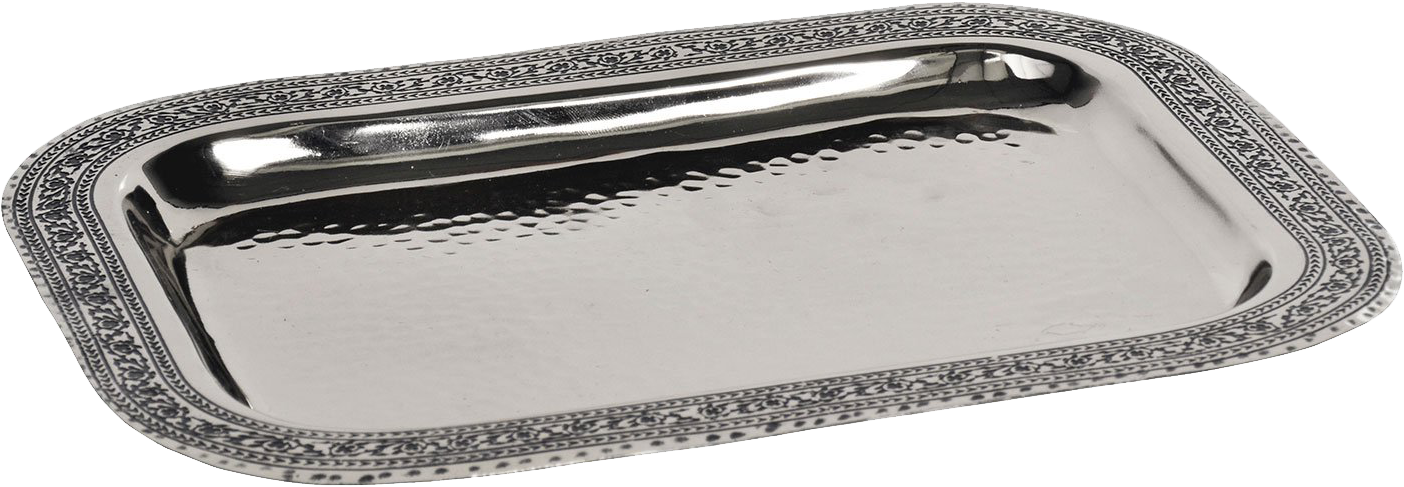 Taxila Silver Bath Accessories - John Robshaw 'taxila' Tray - Metallic (1500x1500), Png Download