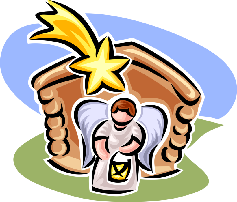 Vector Illustration Of Festive Season Christmas Nativity (820x700), Png Download