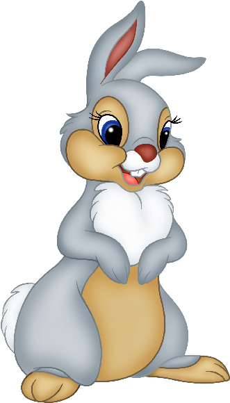 Outline With Flat Washes - Imagenes De Los Conejos De Bambi (600x600), Png Download