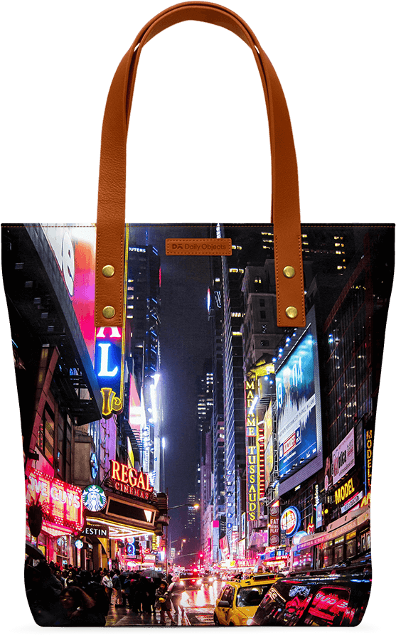 Dailyobjects New York City Night Classic Tote Bag Buy - Society6 New York City Night Wall Tapestry Medium: (642x900), Png Download